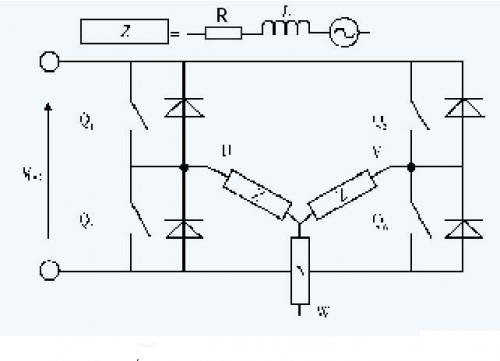 图2 W相用于反电势检验测定