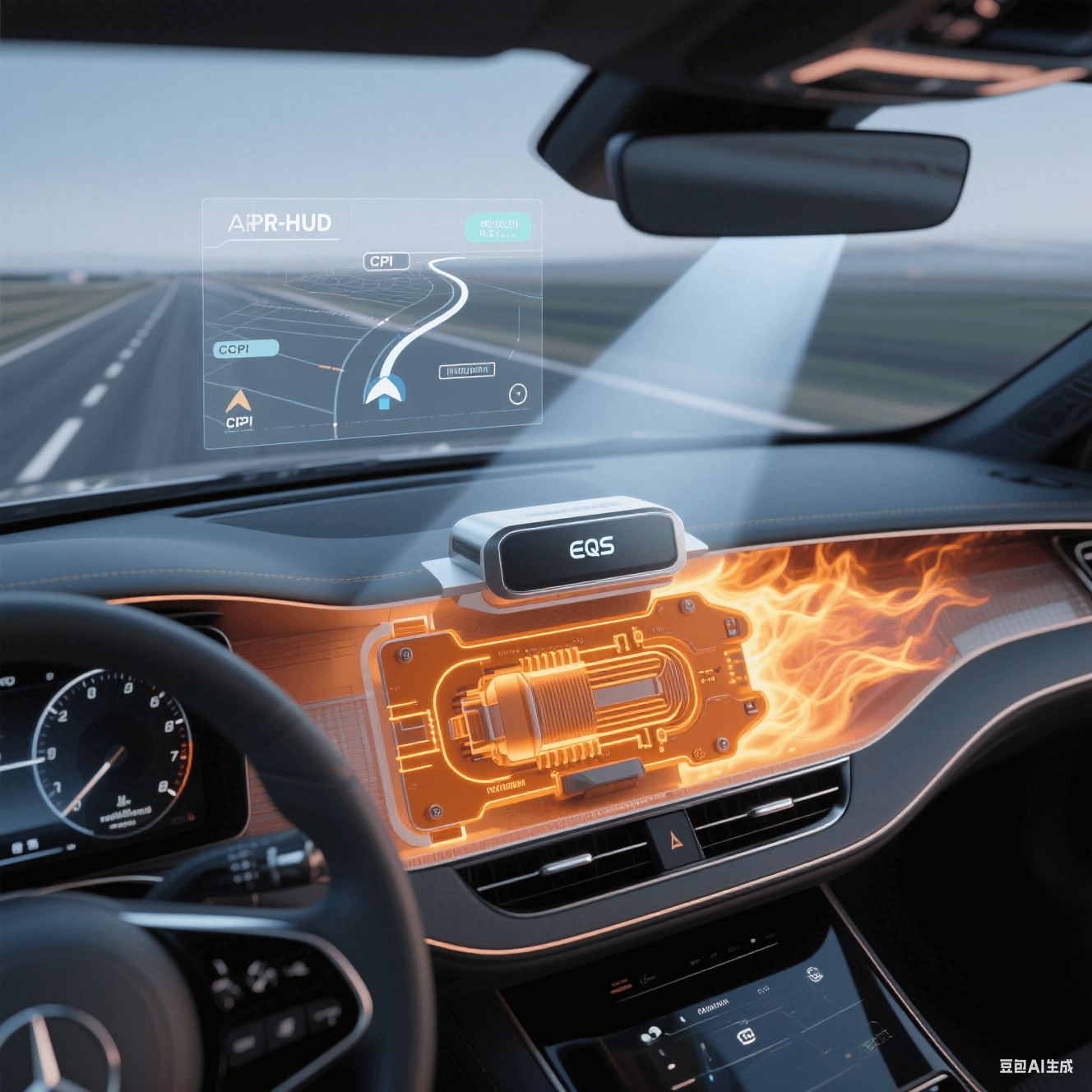 汽车 AR-HUD 系统核心：耐 150℃高温 CPI 基板支撑曲面触控屏与即时投影响应