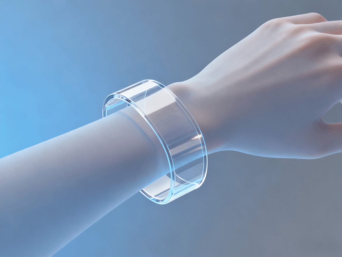 透明柔性电路板在可穿戴设备中的应用，展示智能手表设计与集成