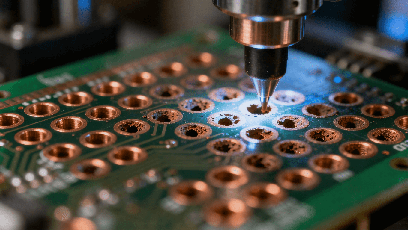 PCB沉铜工艺中高精度钻孔与孔壁金属化质量控制工业场景