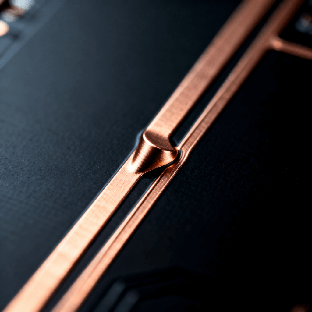 射频PCB板阻抗匹配设计中的微带线锥形渐变过渡结构细节