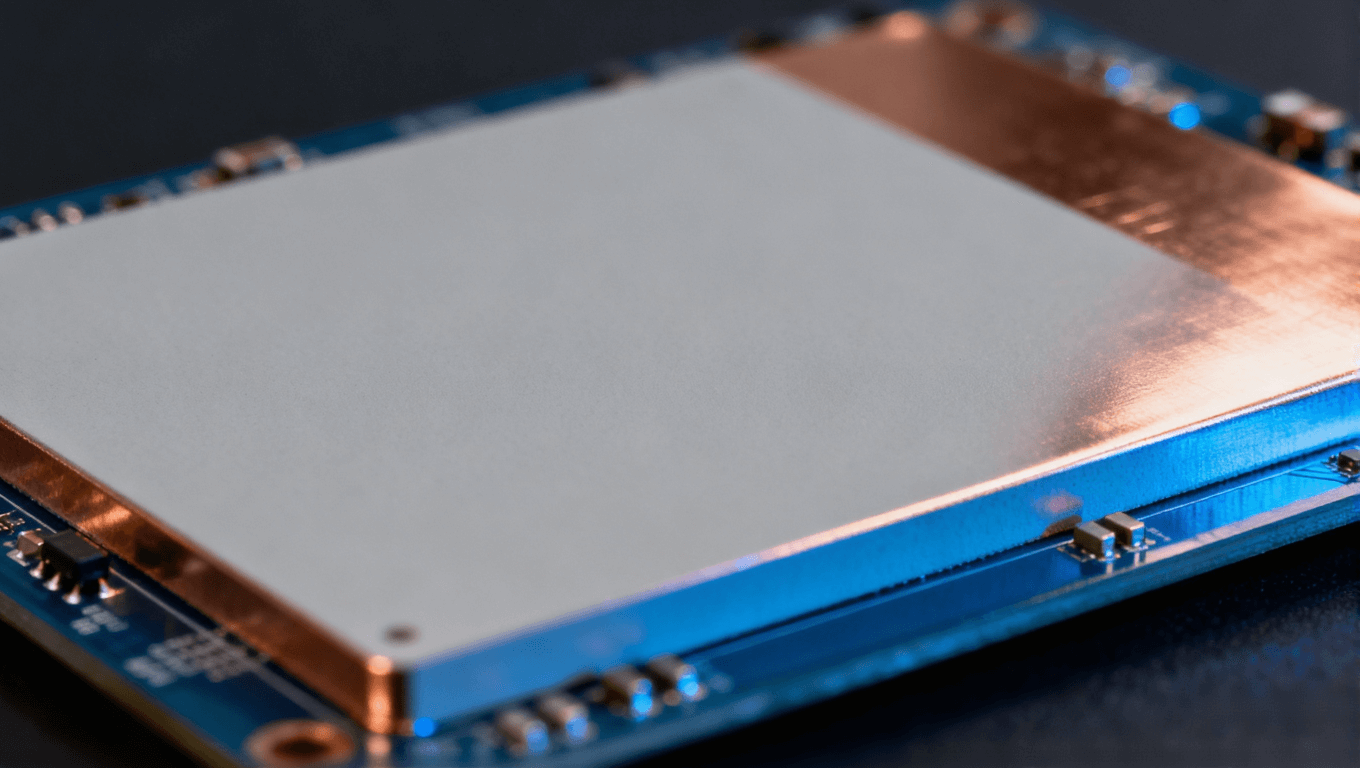 采用铜陶瓷复合结构的氮化铝陶瓷封装基板在侧光下呈现坚硬致密的质感