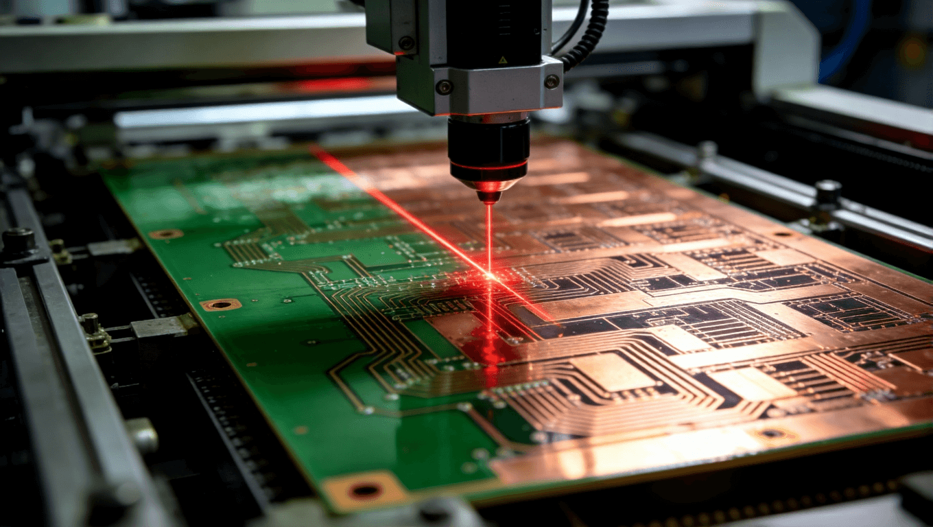 PCB制造过程中精密蚀刻与自动光学检测工艺现场特写 PCB制造过程中精密蚀刻与自动光学检测工艺现场特写