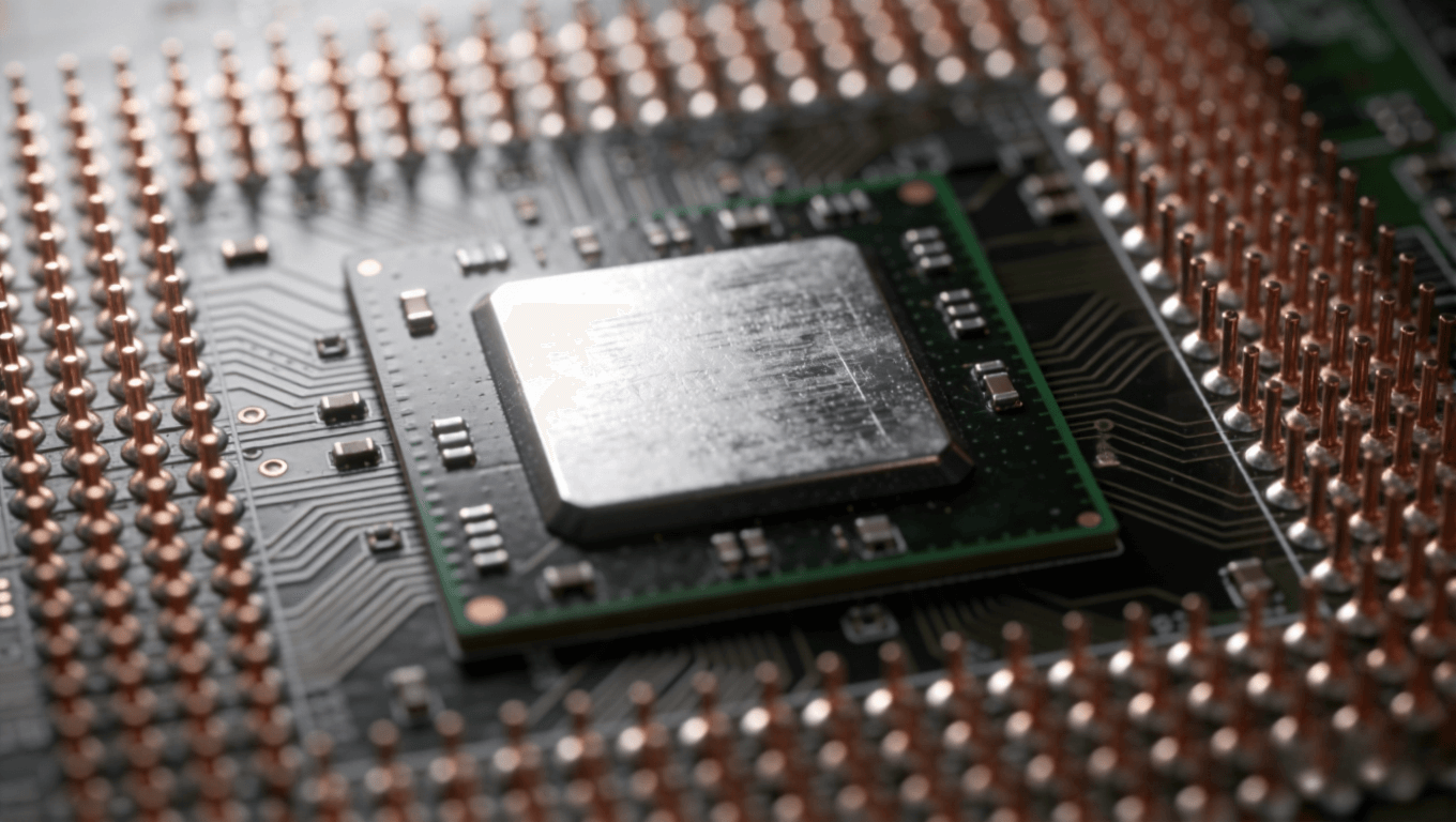 自动驾驶域控制器 PCB 高算力芯片散热与高密度布线特写 自动驾驶域控制器 PCB 高算力芯片散热与高密度布线特写