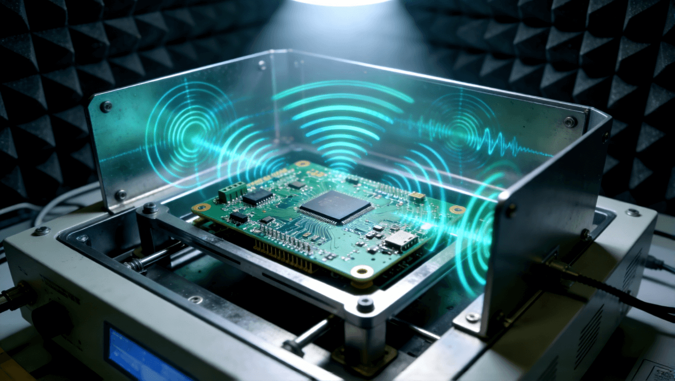 PCB电磁兼容测试场景抽象示意图