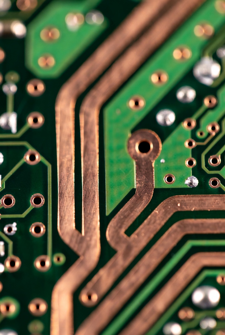 高速PCB信号线使用平滑圆弧拐角的宏观细节图