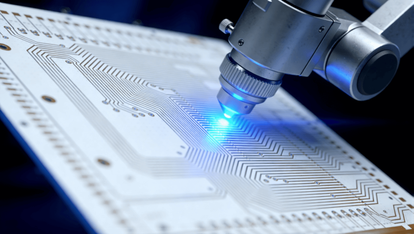 激光检测设备精密测量陶瓷基板线宽线距过程