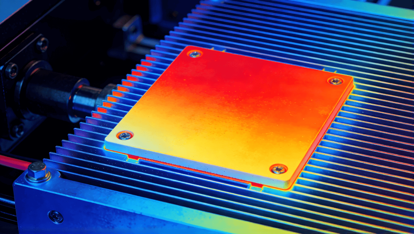 工业激光设备中陶瓷基板散热效果示意图，表现高功率散热场景