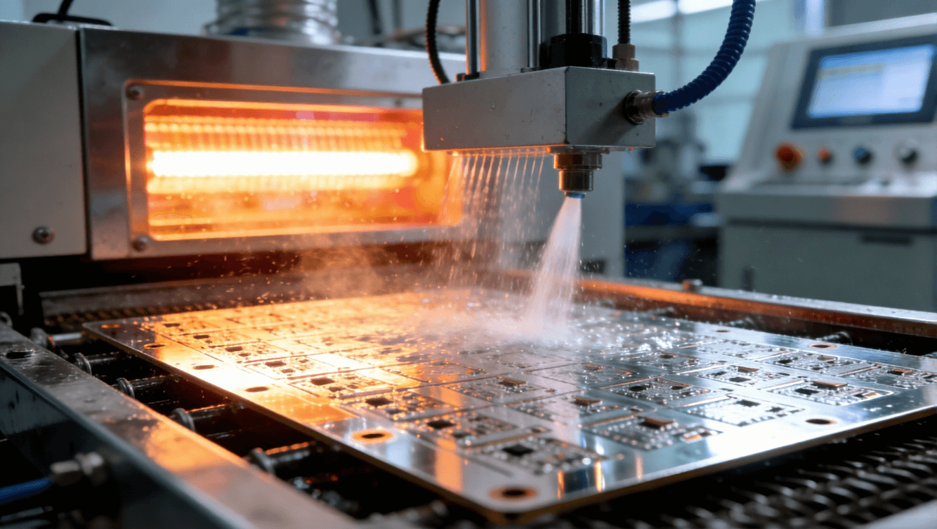 铝基板阳极氧化后封孔灰清洁流程，展现高效后处理与表面洁净度