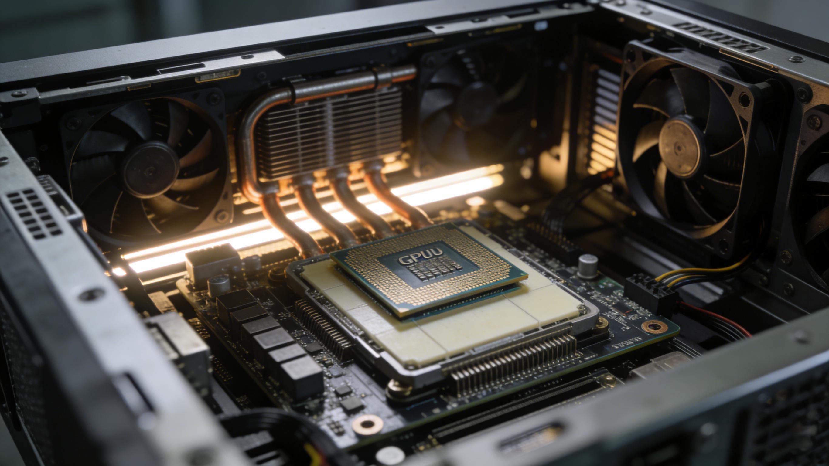 AI算力芯片采用覆铜陶瓷基板进行封装与散热示意图